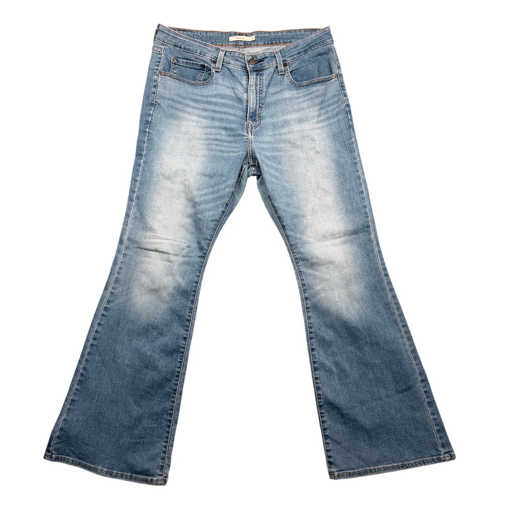 Levi's 726 Flare Jeans Women 32‎ Blue High Rise Stretch Denim